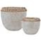 Uttermost Aponi Concrete Gray Earthenware Bowls Set of 2