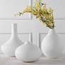 6_Uttermost Apothecary 12" High Satin White Vases Set of 3 more views