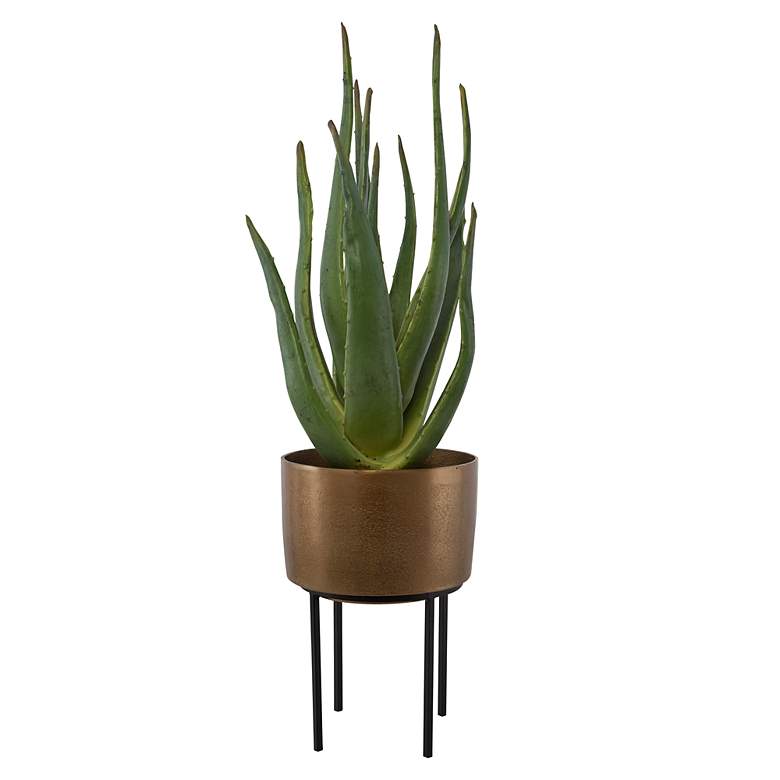 Image 2 Uttermost Arabia 37" High Faux Aloe Plant in Pot