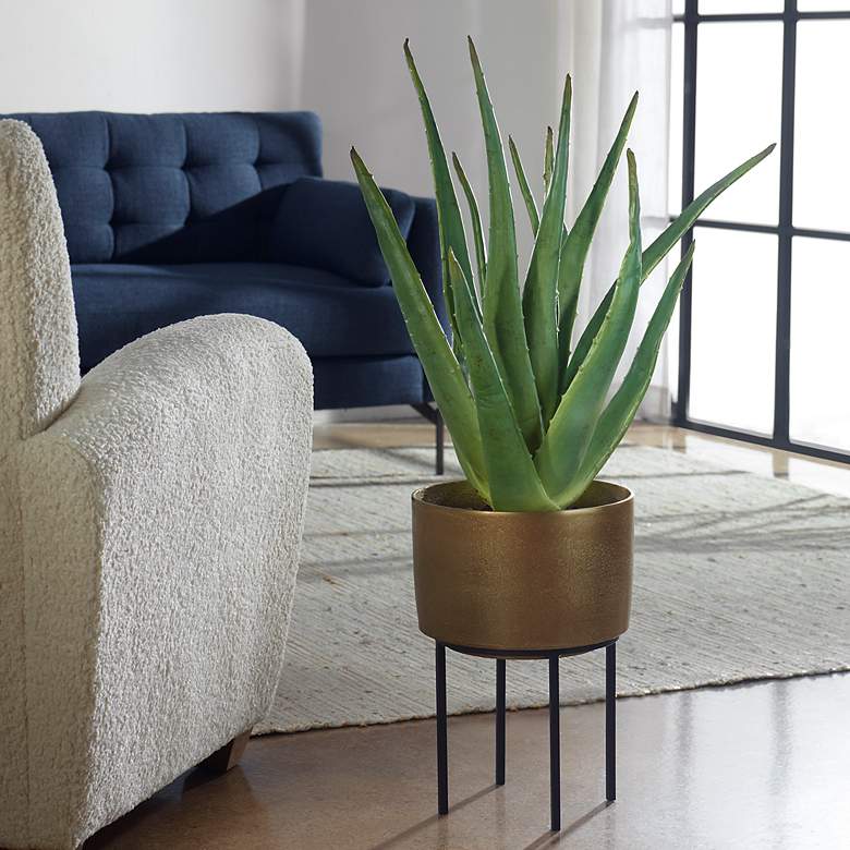 Image 1 Uttermost Arabia 37" High Faux Aloe Plant in Pot