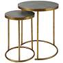 Uttermost Aragon 19.5" Wide Gold and Brass Nesting Tables Set of 2