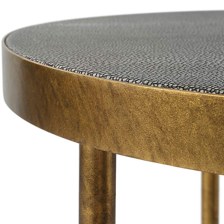 Image 6 Uttermost Aragon 19.5" Wide Gold and Brass Nesting Tables Set of 2 more views