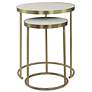 4_Uttermost Aragon Brass Metal and White Top Nesting Table Set of 2 more views