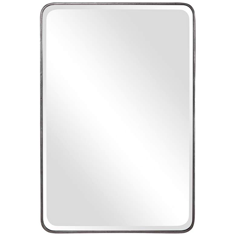 Image 2 Uttermost Aramis Silver Leaf 24" x 36" Vanity Wall Mirror