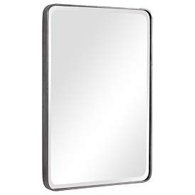 Image4 of Uttermost Aramis Silver Leaf 24" x 36" Vanity Wall Mirror more views