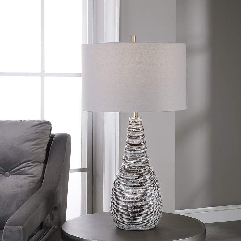 Uttermost Arapahoe Rust Brown and Light Gray Table Lamp
