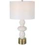 2_Uttermost Architect 29 1/4" High Ivory Gloss Glaze Ceramic Table Lamp