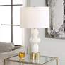 1_Uttermost Architect 29 1/4" High Ivory Gloss Glaze Ceramic Table Lamp