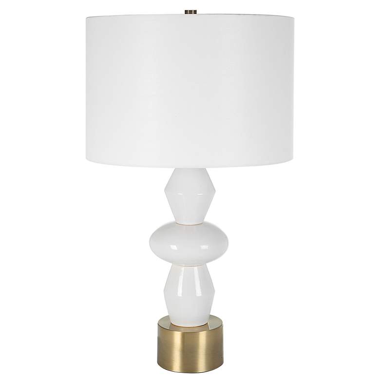 Image 4 Uttermost Architect 29 1/4" High Ivory Gloss Glaze Ceramic Table Lamp more views