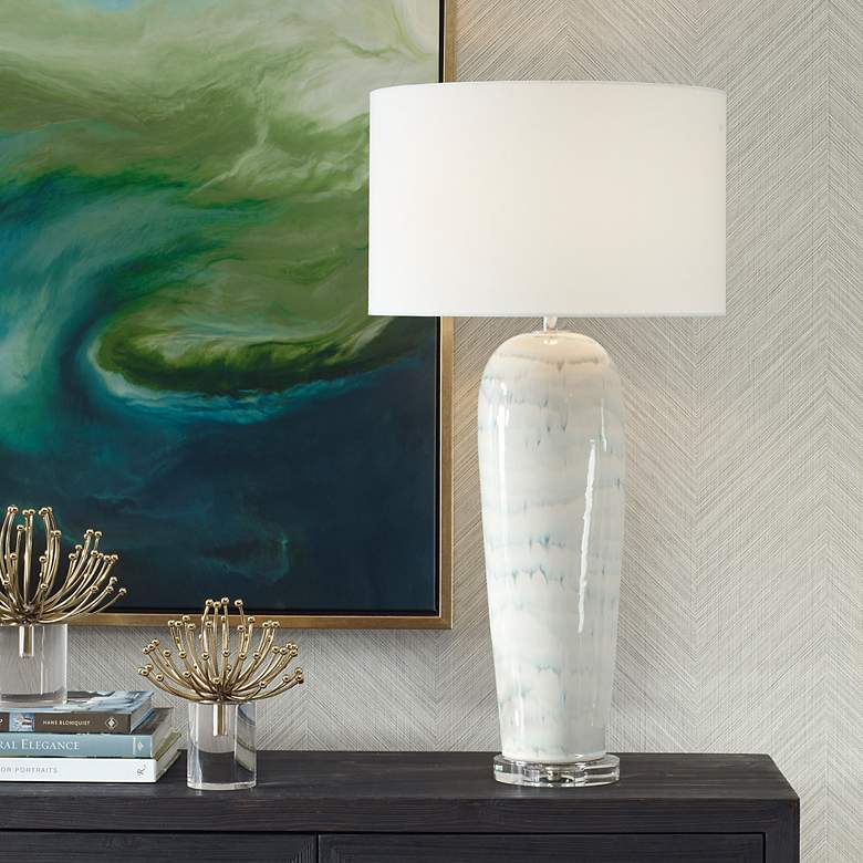 Image 1 Uttermost Arden 32 1/2" White Ceramic Table Lamp
