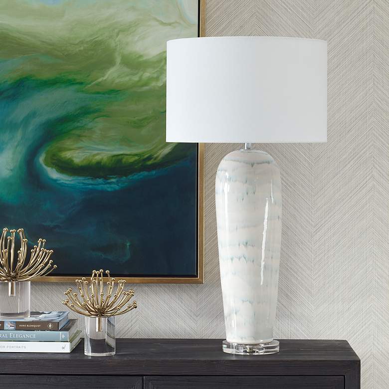 Image 3 Uttermost Arden 32 1/2" White Ceramic Table Lamp more views
