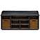 Uttermost Ardusin Worn Black and Honey Wood Hobby Bench