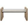 Uttermost Areca 48" Wide Textured Oatmeal Fabric Bench