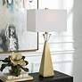 Thumbnail1 of Uttermost Arete Plated Antique Brass and Crystal Table Lamp