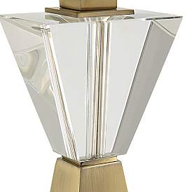 Image5 of Uttermost Arete Plated Antique Brass and Crystal Table Lamp more views