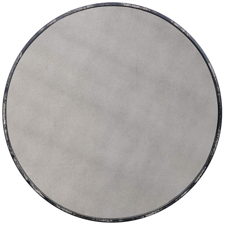 Image 2 Uttermost Argand Aged Black 43" Round Oversized Wall Mirror