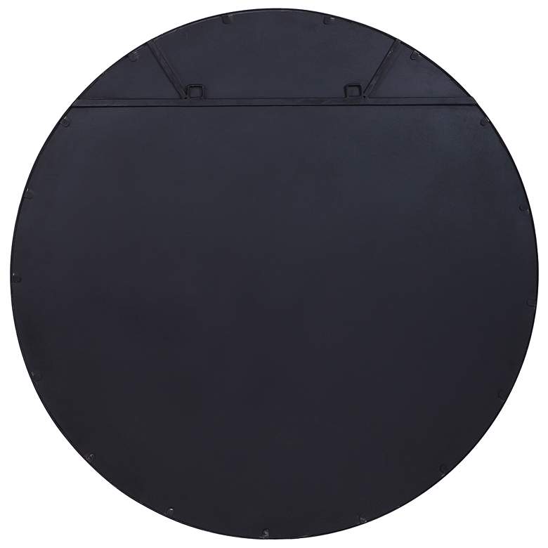Image 6 Uttermost Argand Aged Black 43" Round Oversized Wall Mirror more views