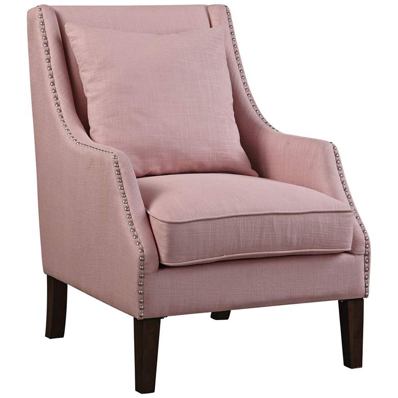 Image 1 Uttermost Arieat Blush Cotton Blend Fabric Accent Armchair