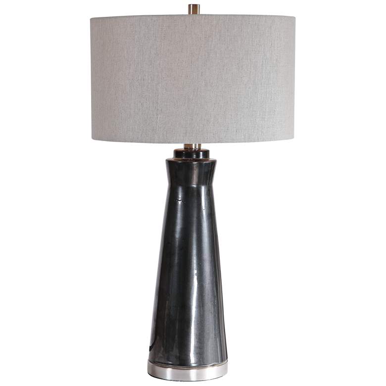 Image 2 Uttermost Arlan Dark Charcoal Glaze Ceramic Table Lamp