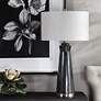 Uttermost Arlan Dark Charcoal Glaze Ceramic Table Lamp