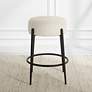 3_Uttermost Arles 26" White Faux Shearling Counter Stool more views