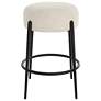 6_Uttermost Arles 26" White Faux Shearling Counter Stool more views