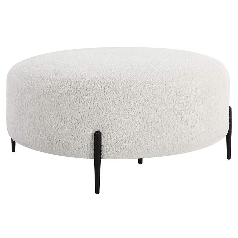 Image 5 Uttermost Arles Large White and Black Ottoman more views