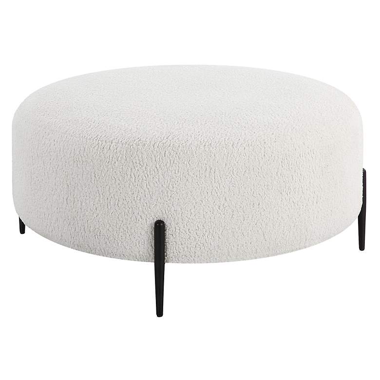 Image 6 Uttermost Arles Large White and Black Ottoman more views