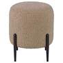 3_Uttermost Arles Latte Faux Shearling Fabric Round Ottoman more views