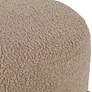 4_Uttermost Arles Latte Faux Shearling Fabric Round Ottoman more views