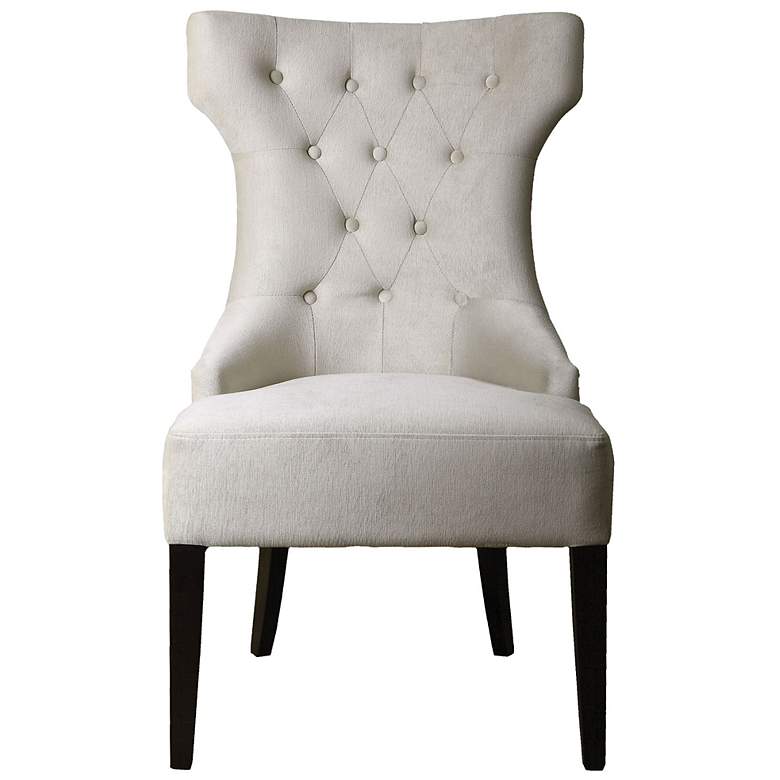 Image 2 Uttermost Arlette 26" Wide Beige Gray Tufted Wing Chair