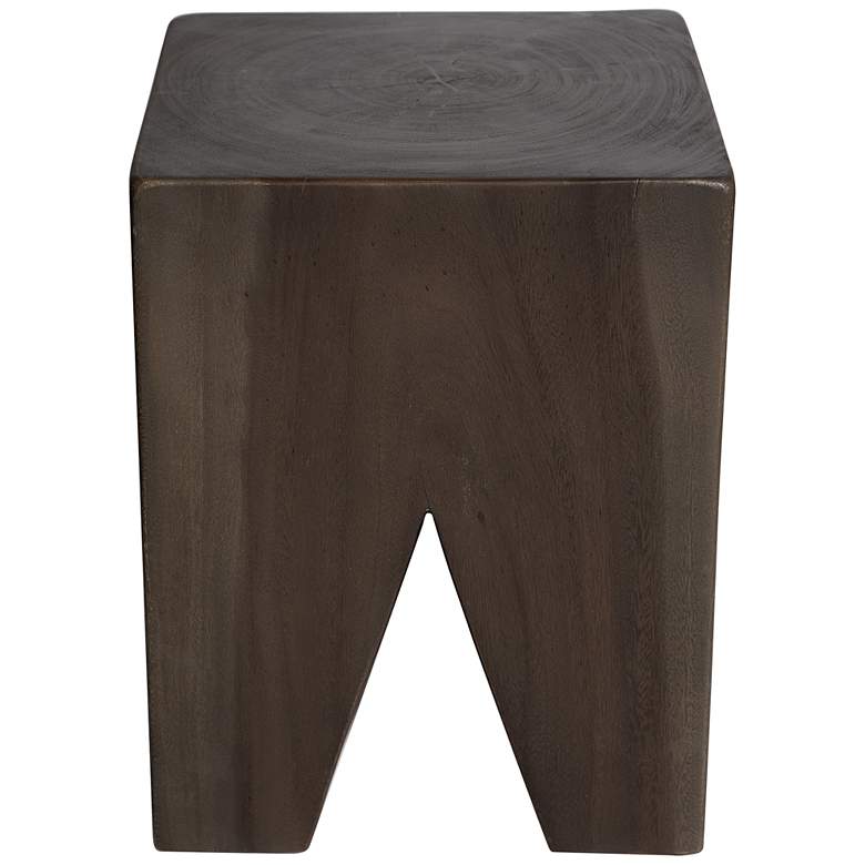 Image 4 Uttermost Armin 18 inch Satin Gray Wood Accent Stool more views