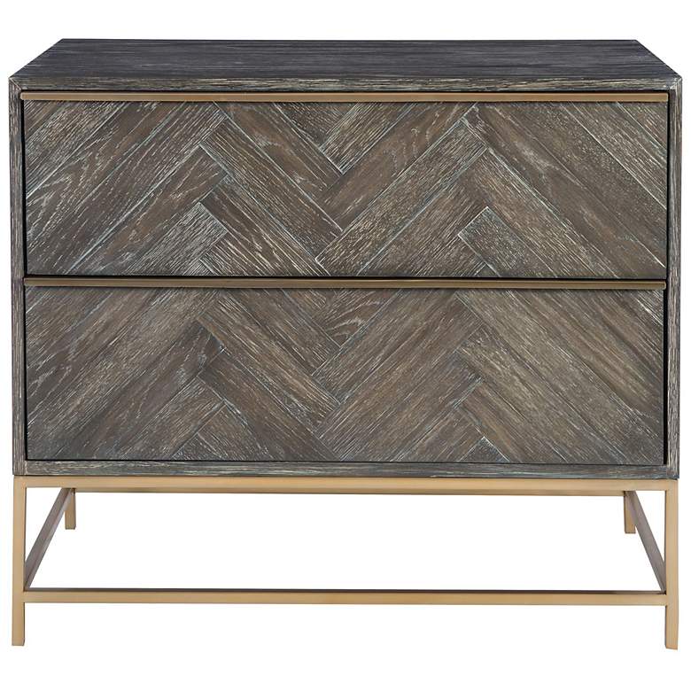 Image 3 Uttermost Armistead 33 inchW Dark Walnut 2-Drawer Accent Chest