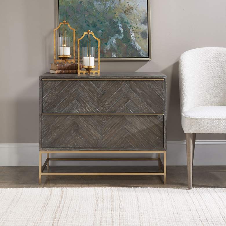 Image 4 Uttermost Armistead 33"W Dark Walnut 2-Drawer Accent Chest more views