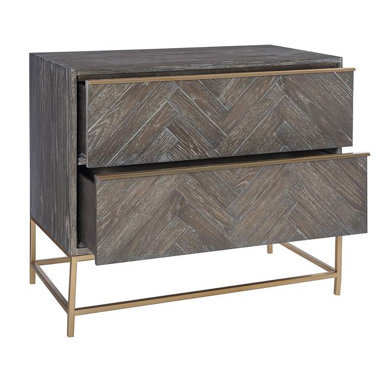 Image 5 Uttermost Armistead 33 inchW Dark Walnut 2-Drawer Accent Chest more views