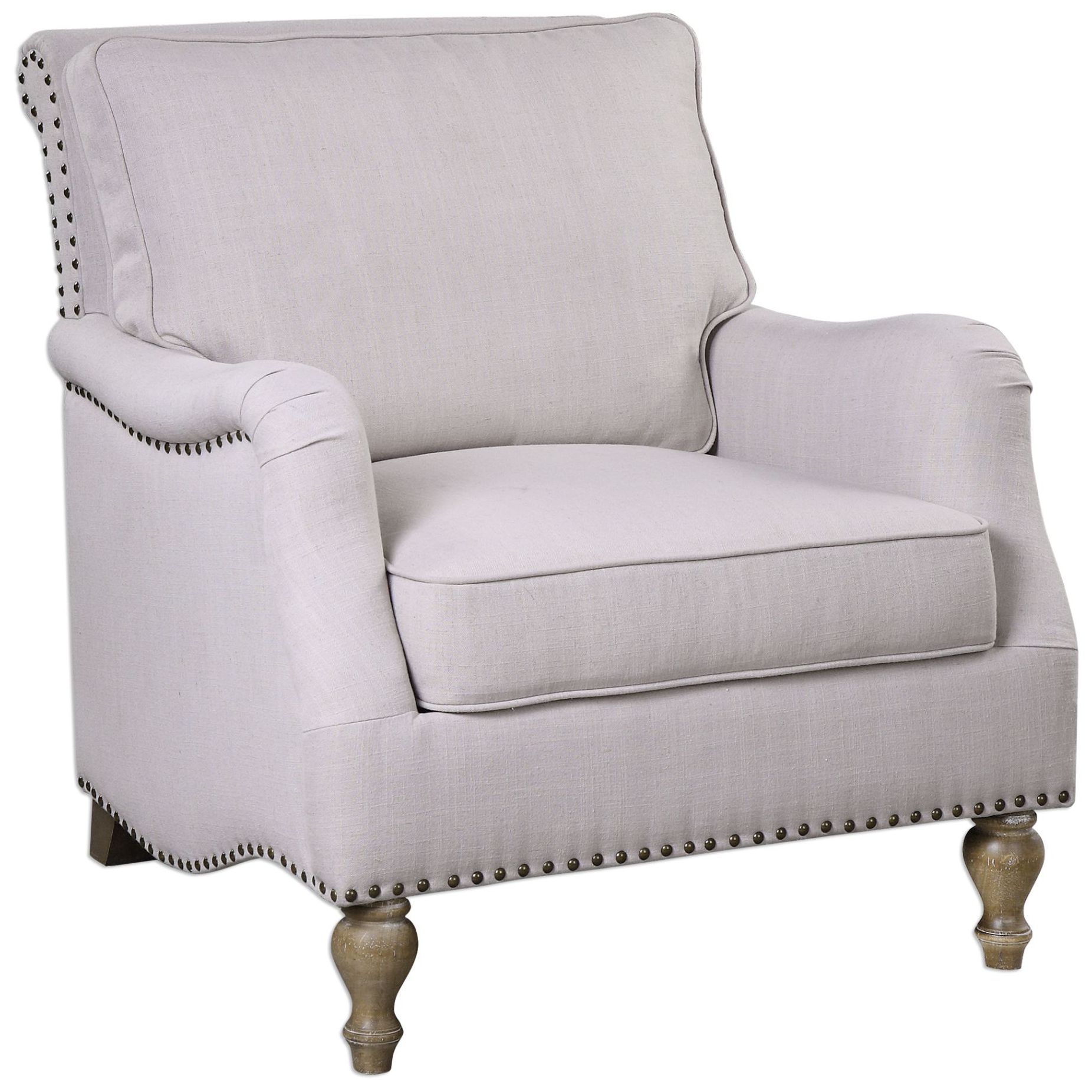 Image 2 Uttermost Armstead White Armchair
