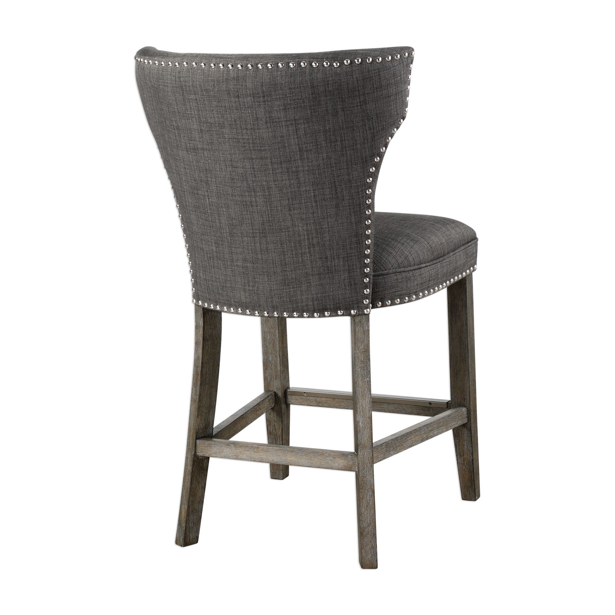 Image 4 Uttermost Arnaud 25-in Charcoal Gray Counter Stool more views