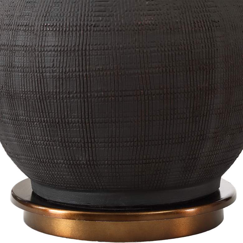 Image 3 Uttermost Arnav 32 1/4" Bronze and Textured Black Ceramic Table Lamp more views