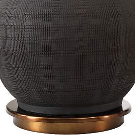 Image3 of Uttermost Arnav 32 1/4" Bronze and Textured Black Ceramic Table Lamp more views