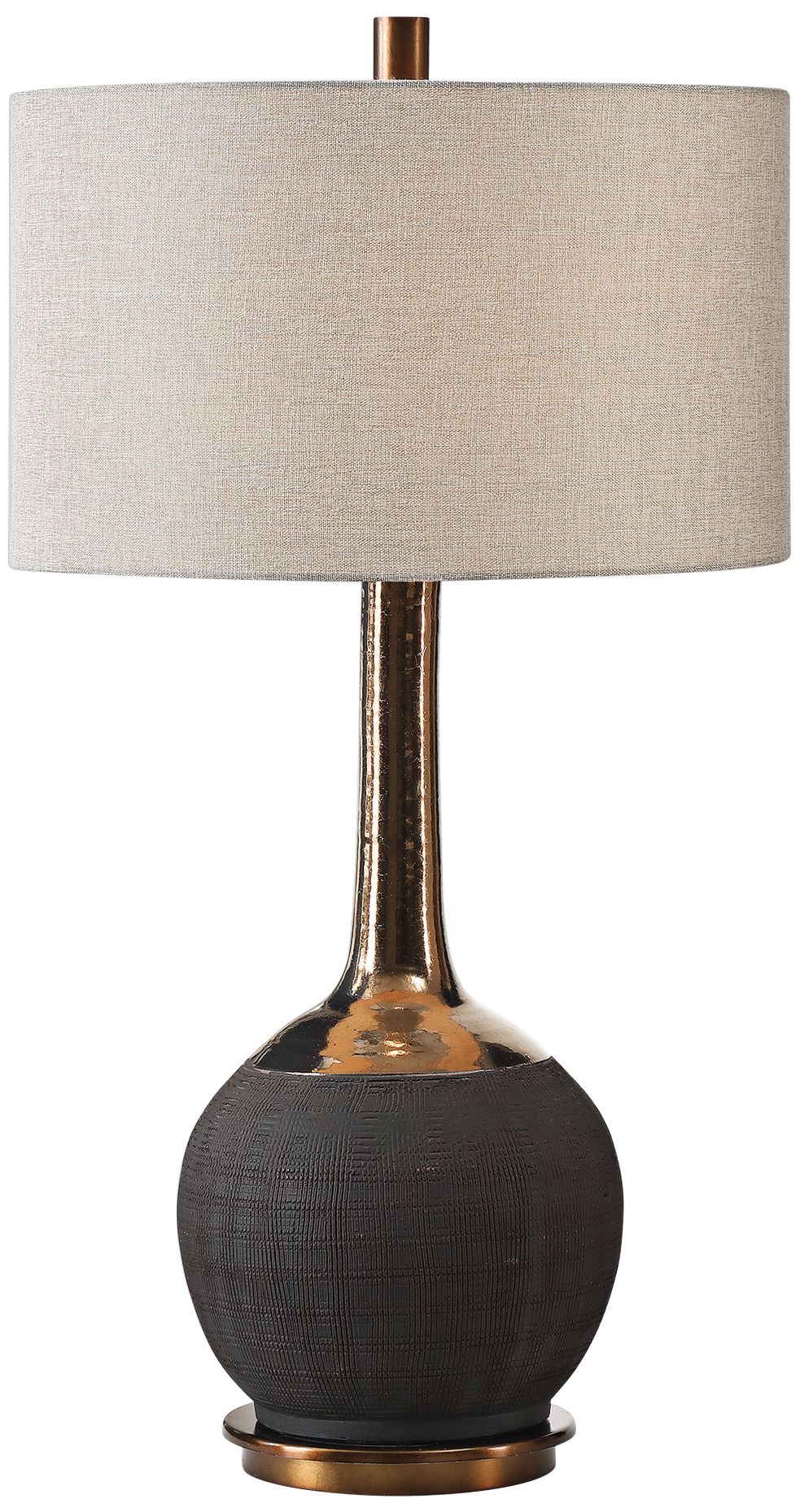 matte black ceramic table lamp