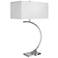 Uttermost Arrow Modern Brushed Nickel Curved Table Lamp