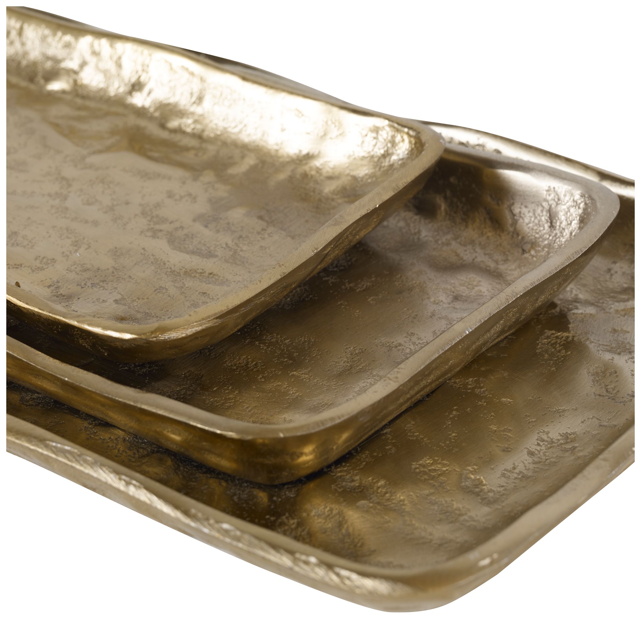 Image 4 Uttermost Artisan Antique Gold Decorative Trays Set of 3 more views
