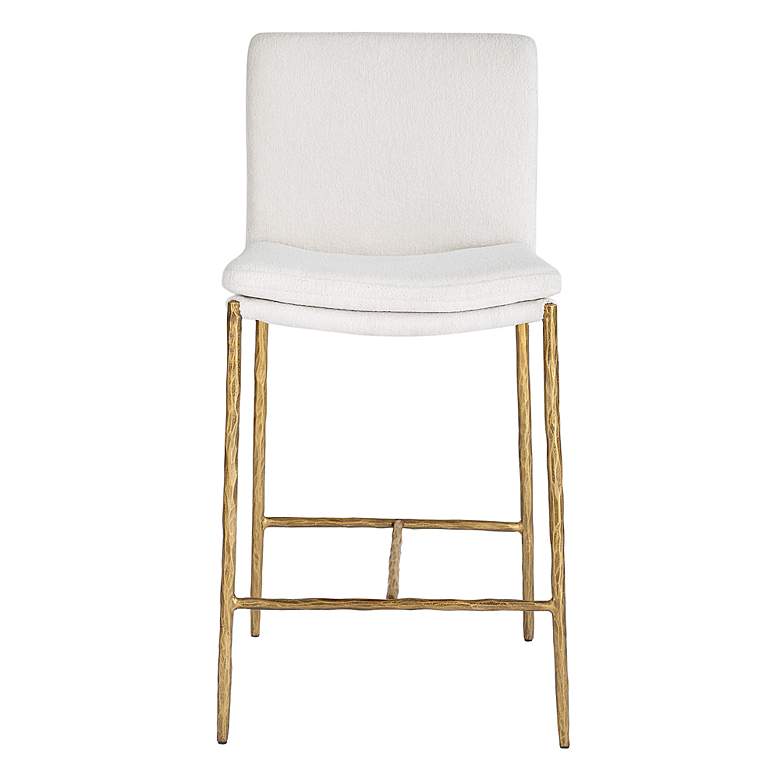 Image 2 Uttermost Ascend Plush White Boucle Counter Stool