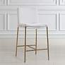 1_Uttermost Ascend Plush White Boucle Counter Stool