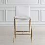3_Uttermost Ascend Plush White Boucle Counter Stool more views
