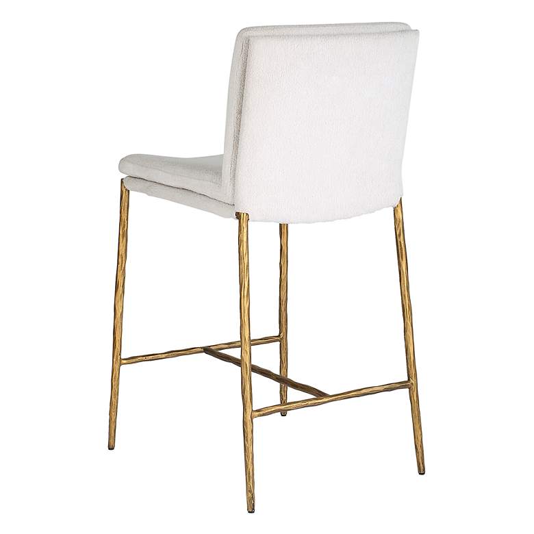 Image 6 Uttermost Ascend Plush White Boucle Counter Stool more views