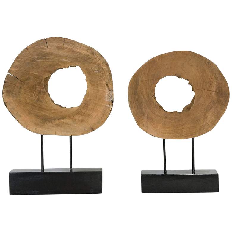 Image 2 Uttermost Ashlea 2-Piece Mango Wood Log Sculpture Set