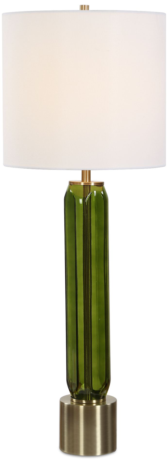 Uttermost Aspis 31" Transparent Green Glass Table Lamp