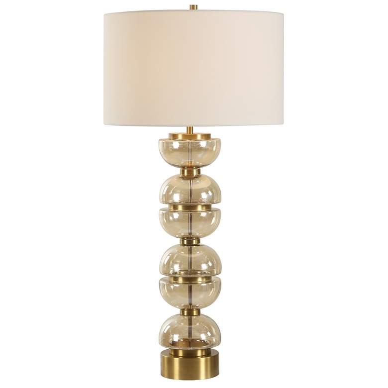 Image 1 Uttermost Assemble 35" Amber Glass Table Lamp