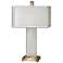 Uttermost Athanas 29" Coffee Bronze and White Alabaster Table Lamp